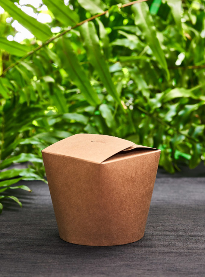 brązowe, ekologiczne pudełko papierowe