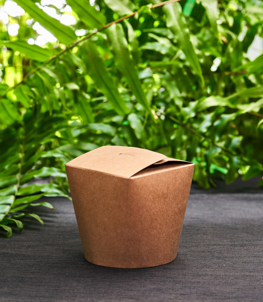 brązowe, ekologiczne pudełko papierowe